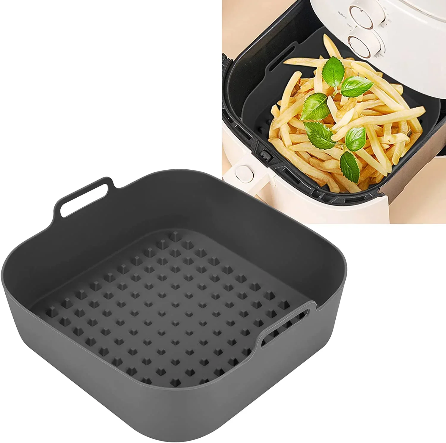 Air Fryer Silicone Pot Liner - Frytkownica powietrzna Silikonowy garnek Grube silikonowe