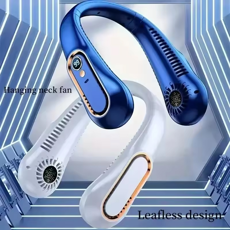 Portable Blender Usb Rechargeable - Wiatraczek na szyję z cyfrowym wyświetlaczem,