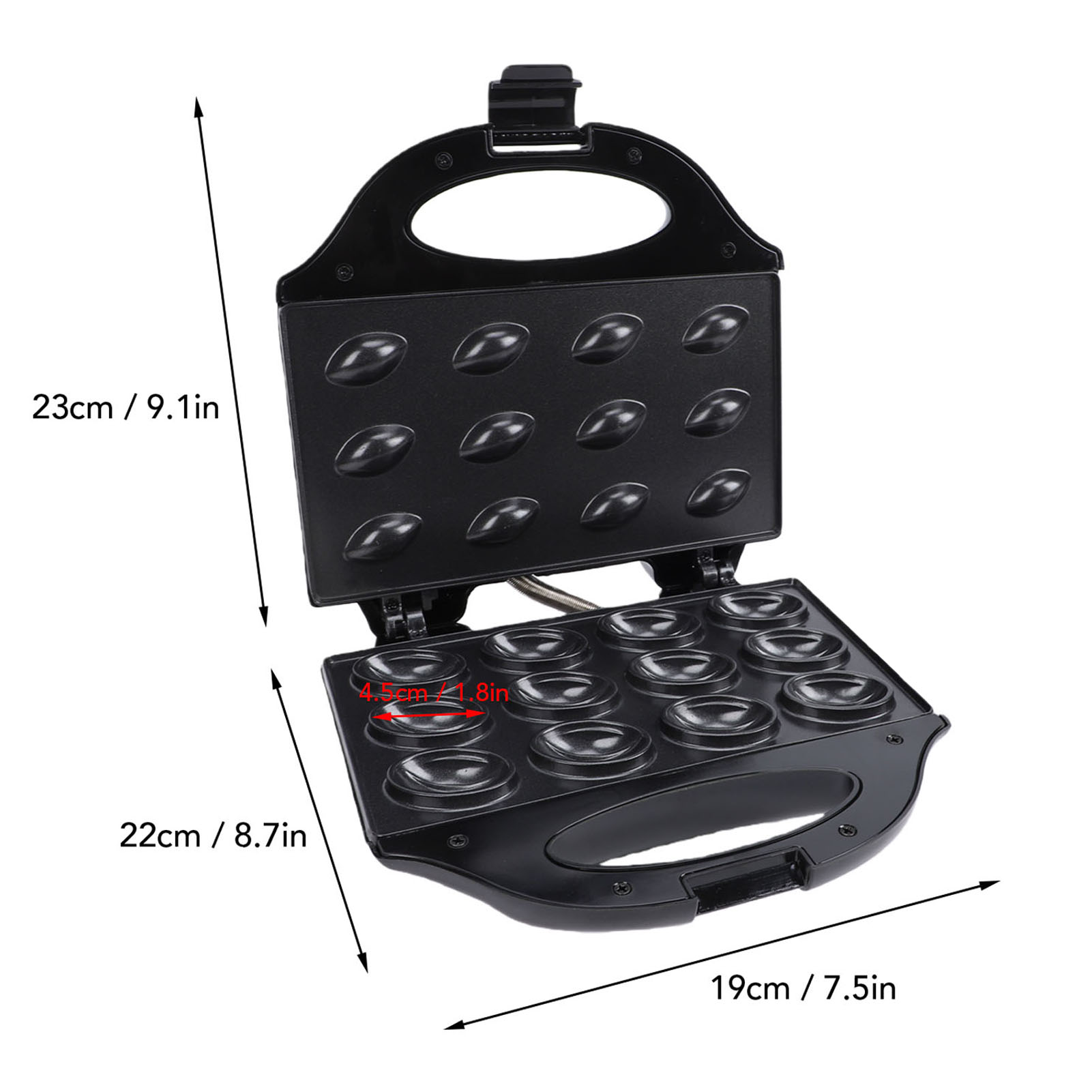 Walnut Maker 750W, pojemność 1 – Mini Waffle Maker Machine recenzja i cena