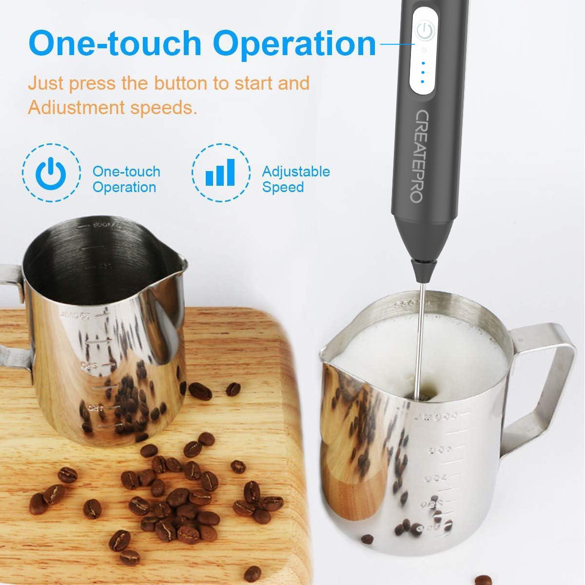 Akumulatorowy spieniacz do mle – Electric Milk Frother Handheld recenzja i cena