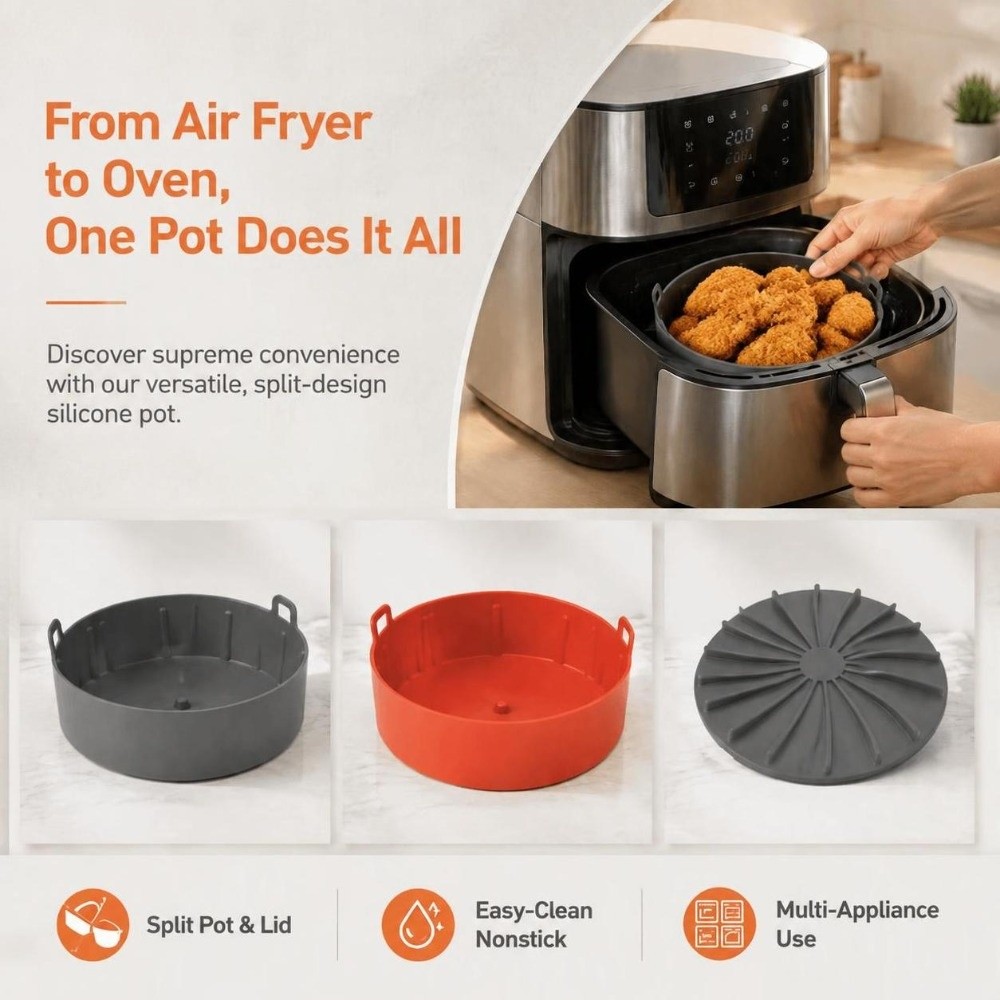 Silikonowa forma do frytownicy – Air Fryer Silicone Pot Liner recenzja i cena